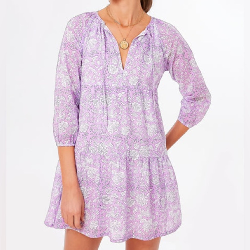 Tuckernuck Exclusive Violet and Indigo Nila Dali Dress by SZ Blockprints - Picture 2 of 13
